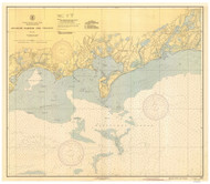 Hyannis Harbor 1942 Old Map Nautical Chart AC Harbors 2 258 - Massachusetts