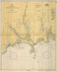 Westport River and Approaches 1937 A Old Map Nautical Chart AC Harbors 2 237 - Massachusetts