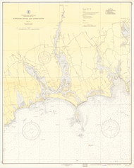 Westport River and Approaches 1938 Old Map Nautical Chart AC Harbors 2 237 - Massachusetts