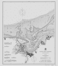 Nantucket Harbor 1889 Old Map Nautical Chart AC Harbors 2 343 - Massachusetts