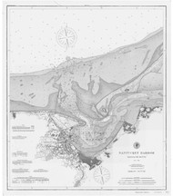Nantucket Harbor 1894 Old Map Nautical Chart AC Harbors 2 343 - Massachusetts