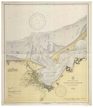 Nantucket Harbor 1930 Old Map Nautical Chart AC Harbors 2 343 - Massachusetts
