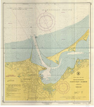Nantucket Harbor 1953 Old Map Nautical Chart AC Harbors 2 343 - Massachusetts