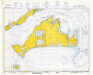 Martha's Vineyard 1972 Old Map Nautical Chart AC Harbors 2 264 - Massachusetts