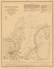 Edgartown Harbor 1848 Old Map Nautical Chart AC Harbors 2 346 - Massachusetts