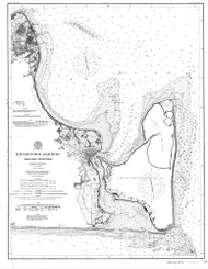 Edgartown Harbor 1887 A Old Map Nautical Chart AC Harbors 2 346 - Massachusetts