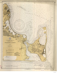 Edgartown Harbor 1936 Old Map Nautical Chart AC Harbors 2 346 - Massachusetts