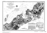 Woods Hole 1882 B Old Map Nautical Chart AC Harbors 2 348 - Massachusetts