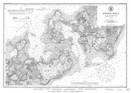 Woods Hole 1911 Old Map Nautical Chart AC Harbors 2 348 - Massachusetts