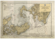 Woods Hole 1933 Old Map Nautical Chart AC Harbors 2 348 - Massachusetts