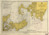 Woods Hole 1954 Old Map Nautical Chart AC Harbors 2 348 - Massachusetts
