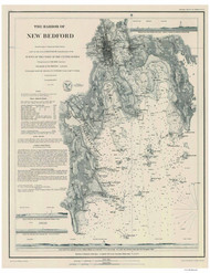 New Bedford Harbor 1846 A Old Map Nautical Chart AC Harbors 2 350 - Massachusetts
