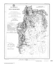 New Bedford Harbor 1846 B Old Map Nautical Chart AC Harbors 2 350 - Massachusetts