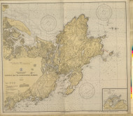 Ipswich Bay to Gloucester Harbor 1930b - Old Map Nautical Chart AC Harbors 1 243 - Massachusetts
