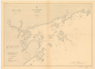Salem Harbor and Approaches Massachusetts 1907 - Old Map Nautical Chart AC Harbors 1 244 - Massachusetts