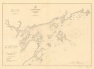 Salem Harbor and Approaches Massachusetts 1914 - Old Map Nautical Chart AC Harbors 1 244 - Massachusetts