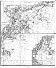 Salem and Lynn Harbors 1921 - Old Map Nautical Chart AC Harbors 1 240 - Massachusetts