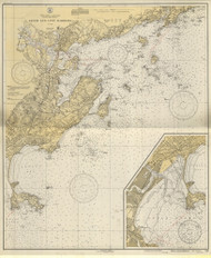 Salem and Lynn Harbors 1933 - Old Map Nautical Chart AC Harbors 1 240 - Massachusetts
