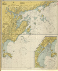 Salem and Lynn Harbors 1941 - Old Map Nautical Chart AC Harbors 1 240 - Massachusetts