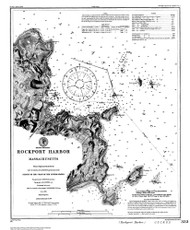Rockport Harbor 1902 - Old Map Nautical Chart AC Harbors 1 333 - Massachusetts