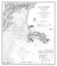 Lynn Harbor 1864 - Old Map Nautical Chart AC Harbors 1 336 - Massachusetts