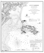 Lynn Harbor 1859 - Old Map Nautical Chart AC Harbors 1 336 - Massachusetts