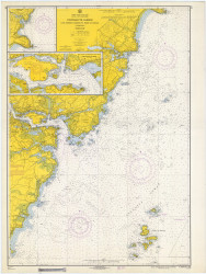 Portsmouth Harbor - Cape Neddick Harbor to Isles of Shoals 1966 - Old Map Nautical Chart AC Harbors 1 211 - Maine
