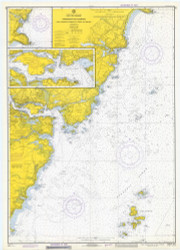 Portsmouth Harbor - Cape Neddick Harbor to Isles of Shoals 1971 - Old Map Nautical Chart AC Harbors 1 211 - Maine