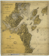 Portland Harbor 1918 - Old Map Nautical Chart AC Harbors 1 325 - Maine