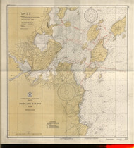 Portland Harbor 1936 - Old Map Nautical Chart AC Harbors 1 325 - Maine