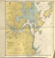 Portland Harbor 1950 - Old Map Nautical Chart AC Harbors 1 325 - Maine