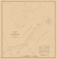 Portland Harbor 1855 A - Old Map Nautical Chart AC Harbors 1 326 - Maine