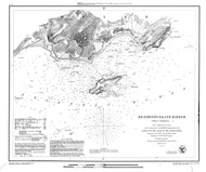 Richmonds Island Harbor 1851 A - Old Map Nautical Chart AC Harbors 1 327 - Maine