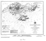 Richmonds Island Harbor 1851 E - Old Map Nautical Chart AC Harbors 1 327 - Maine