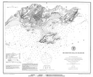 Richmonds Island Harbor 1876 A - Old Map Nautical Chart AC Harbors 1 327 - Maine