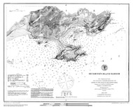 Richmonds Island Harbor 1876 B - Old Map Nautical Chart AC Harbors 1 327 - Maine