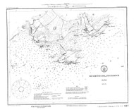 Richmonds Island Harbor 1917 - Old Map Nautical Chart AC Harbors 1 327 - Maine