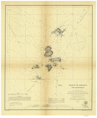 Isles of Shoals 1864 B - Old Map Nautical Chart AC Harbors 1 330 - Maine