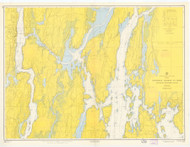 Boothbay Harbor to Bath 1960 Old Map Nautical Chart AC Harbors 2 230 - Maine