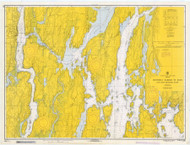 Boothbay Harbor to Bath 1966 Old Map Nautical Chart AC Harbors 2 230 - Maine