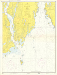 Kennebec River Entrance 1964 Old Map Nautical Chart AC Harbors 2 238 - Maine