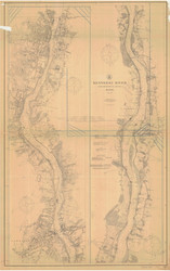 Kennebec River Courthouse Point to Augusta 1898 Old Map Nautical Chart AC Harbors 2 289 - Maine