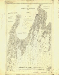 Damariscotta and Medomak Rivers 1916 Old Map Nautical Chart AC Harbors 2 313 - Maine