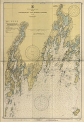 Damariscotta and Medomak Rivers 1945 Old Map Nautical Chart AC Harbors 2 313 - Maine