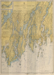 Kennebec and Sheepscot Rivers 1947 Old Map Nautical Chart AC Harbors 2 314 - Maine