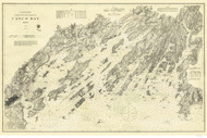 Casco Bay 1872 Old Map Nautical Chart AC Harbors 2 315 - Maine