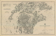 Fox Islands Thoroughfare 1871 - Old Map Nautical Chart AC Harbors 3 311A - Maine