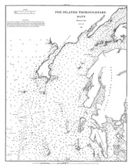 Fox Islands Thoroughfare 1881 B - Old Map Nautical Chart AC Harbors 3 311A - Maine