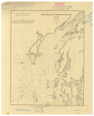 Fox Islands Thoroughfare 1881 D - Old Map Nautical Chart AC Harbors 3 311A - Maine