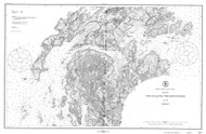 Fox Islands Thoroughfare 1914 - Old Map Nautical Chart AC Harbors 3 311A - Maine